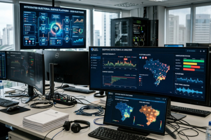 Plataformas digitais e Justiça Eleitoral ampliaram mecanismos de controle sobre IA, deepfakes e desinformação antes do primeiro turno de 2026.